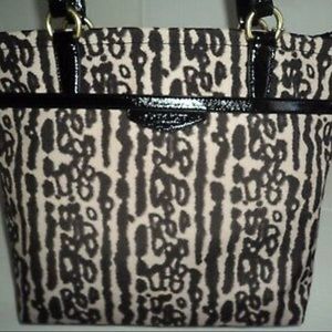 NWT COACH 31901 Ocelot/ Leopard Black/Multi Print Tote Purse HandBag AUTHENTIC